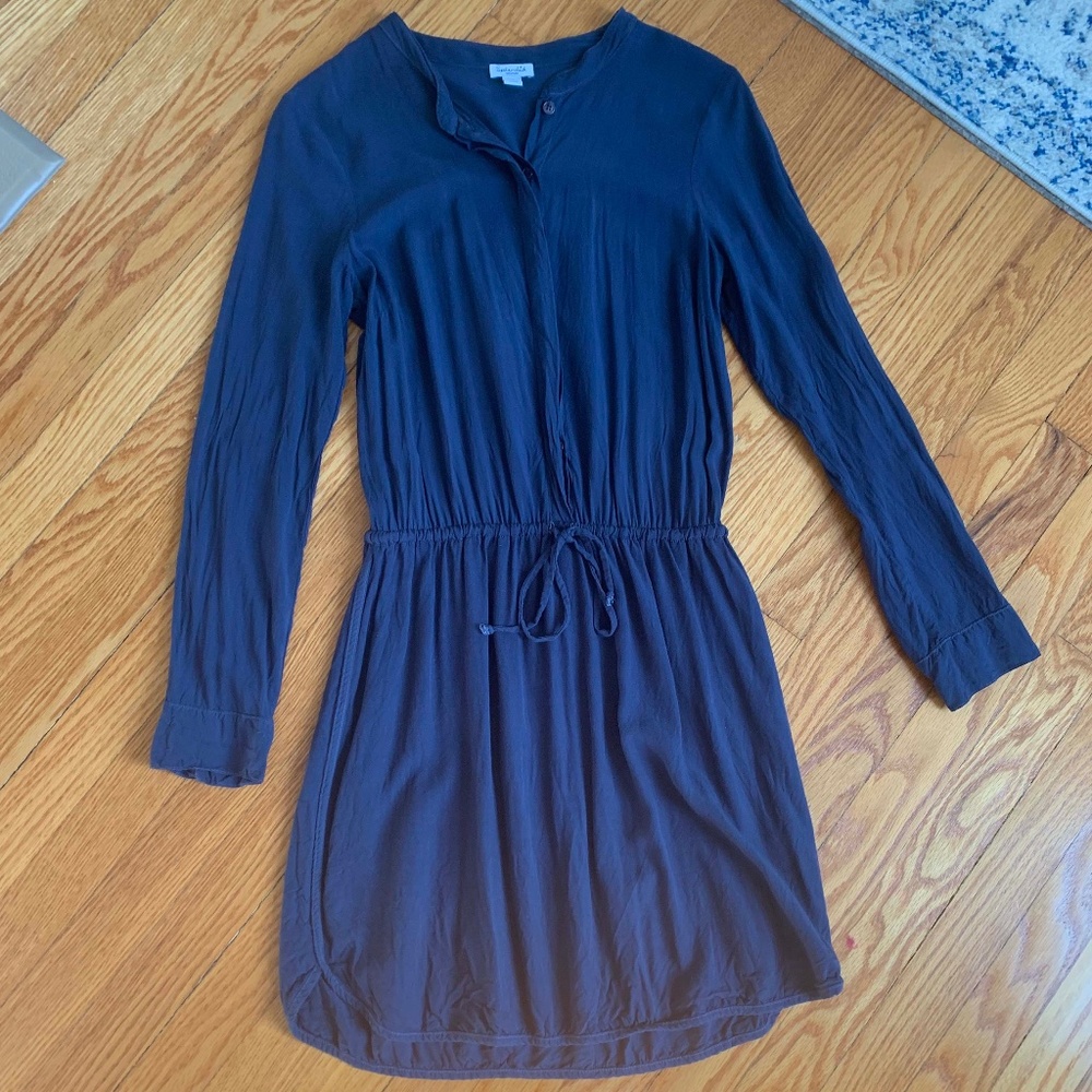 Splendid Navy long Sleeve Shirtdress Medium